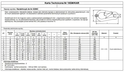 Karabińczyk Do Lin DIN 5299C 14*180MM