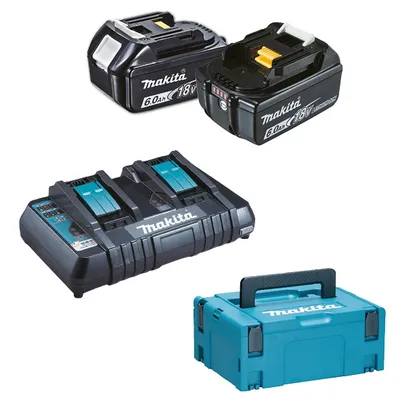 Zestaw Zasilający 18V 6Ah (BL1860B*2+DC18RD) MAKITA