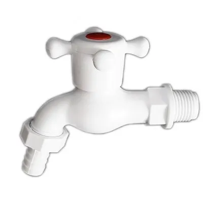 Kran - Zawór Czerpalny-Odcinający Plastikowy 1/2''BIAŁY Zcb