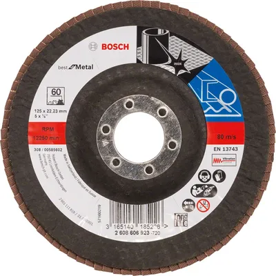 Lamelka Wygięta Granulacja 60 125mm BOSCH