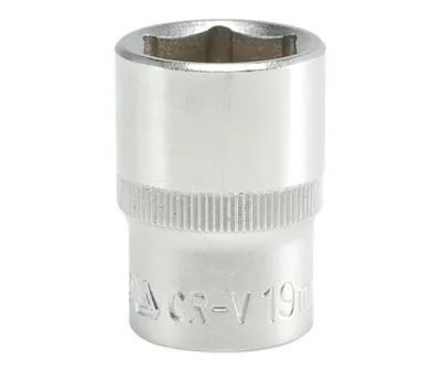Nasadka Krótka 6-KĄTNA Chromowana 1/2'' 19mm YATO