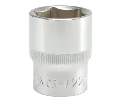 Nasadka Krótka 6-KĄTNA Chromowana 1/2'' 22mm YATO