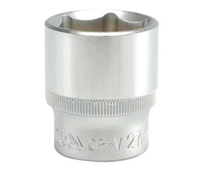 Nasadka Krótka 6-KĄTNA Chromowana 1/2'' 27mm YATO