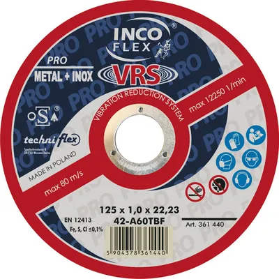 Tarcza Wypukła T27 125*1.6*22 A46TBF-VRS TECHNIFLEX