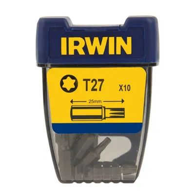 Grot, Bit, Końcówka Typu Torx 1/4' 25mm 10 szt. T27 IRWIN