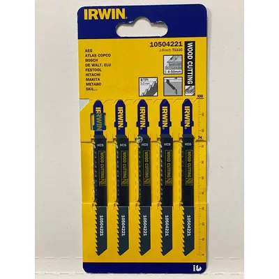 Brzeszczot Do Drewna Do Wyrzynarki Komplet 5SZTUK Typ T111C IRWIN