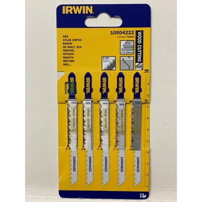 Brzeszczot Do Drewna Do Wyrzynarki Komplet 5SZTUK Typ T101D IRWIN