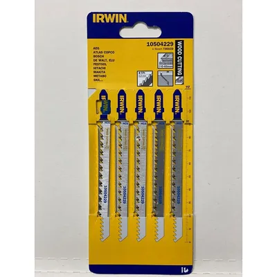 Brzeszczot Do Drewna Do Wyrzynarki Komplet 5SZTUK Typ T301CD IRWIN