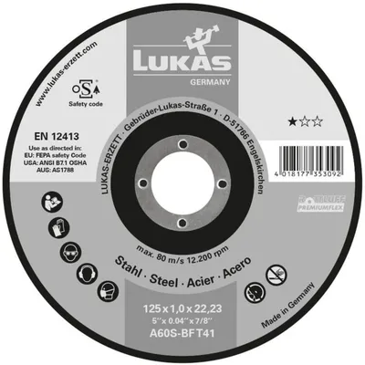 Tarcza Płaska T1A 125*1.6*22 A46T-BF Premiumflex ROTTLUFF