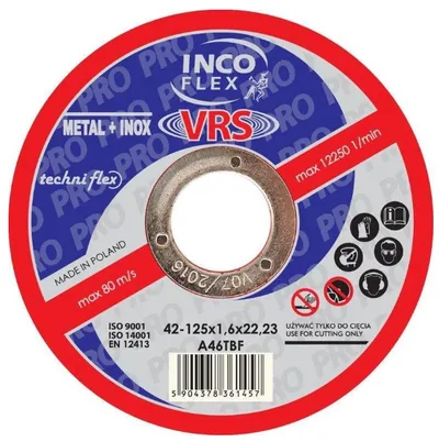 Tarcza Wypukła T27 125*1.0*22 A60TBF-VRS TECHNIFLEX
