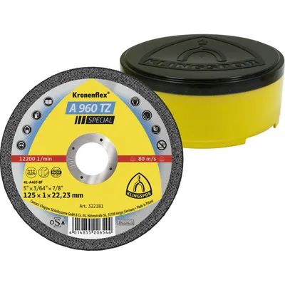 Tarcza Płaska A960TZ Special 125*1.0*22 322181 KLINGSPOR