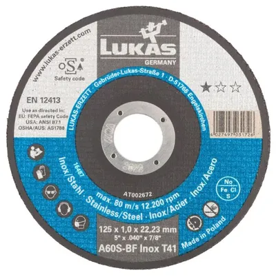 Tarcza Płaska T1A 115*1.0*22 A60S-BF INOX Premiumflex ROTTLUFF