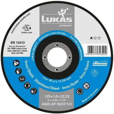 Tarcza Płaska T1A 230*1.9*22 A46T-BF INOX Premiumflex ROTTLUFF