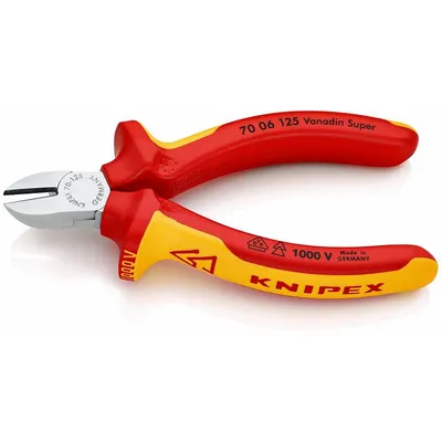 Szczypce Tnące Boczne Izolowane 125mm KNIPEX