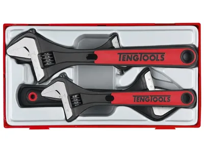 Zestaw Kluczy Nastawnych Typu Szwed 150 - 250mm 4 szt. TENG TOOLS