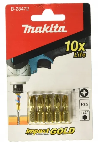 Końcówka Wkrętakowa Udarowa PZ2-25MM Ig 5 szt. MAKITA