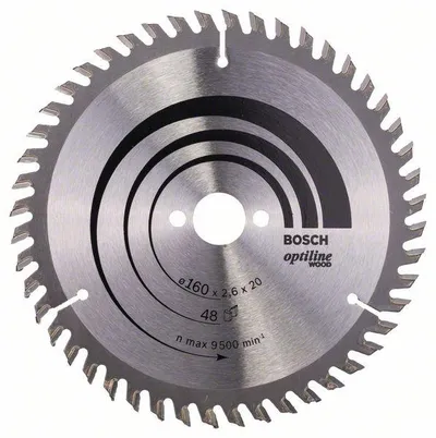 Piła Tarczowa-H Optiline Wood 160*2.6*20/16Z48 BOSCH