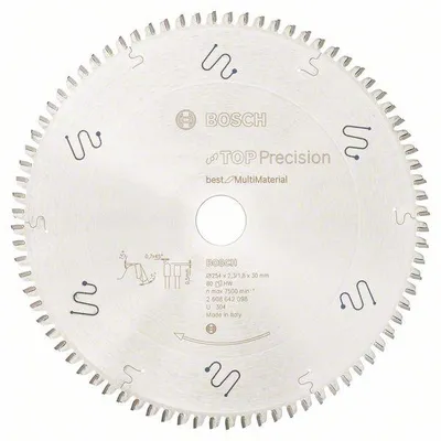 Piła Tarczowa Top Precision Best For Multi Materia 254*30/80 BOSCH