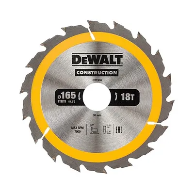 Piła Tarczowa Do Drewna 165/30MM, 18 Zębów DEWALT