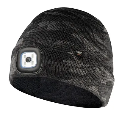 Czapka Z Latarką LED Camo, Dwuwarstwowa NEO
