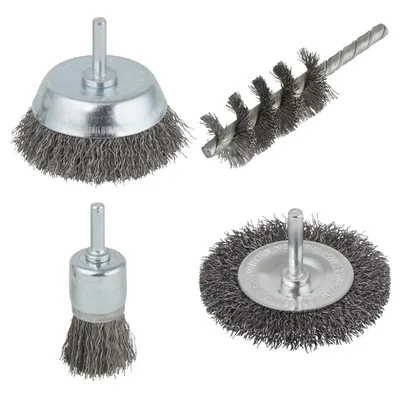 Zestaw Szczotek Drucianych 4 szt. WOLFCRAFT