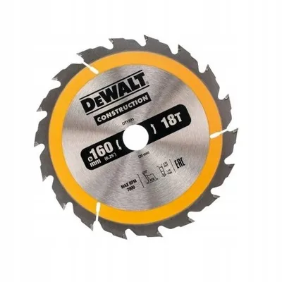 Piła Tarczowa Do Drewna 160/20MM, 18 Zębów DEWALT