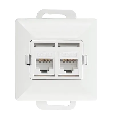 Perła Gniazdo Komputerowe RJ45 Podwójne Nieekranowane 5KAT ABEX