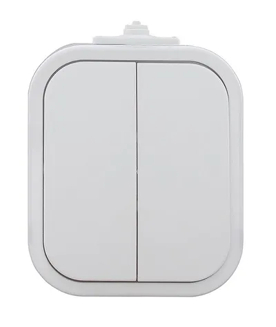 B2 Łącznik Podwójny N/T IP44 ABEX - Biały