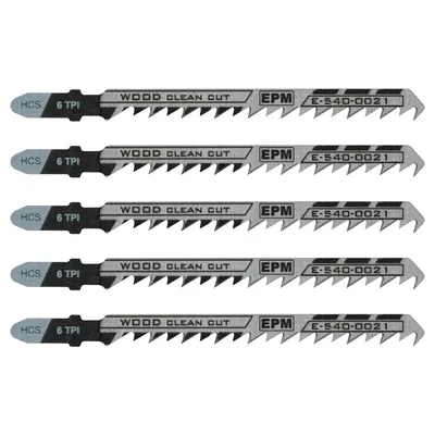 Brzeszczot Do Wyrzynarki 100mm 6TPI Drewno T101D 5 Sztuk EPM