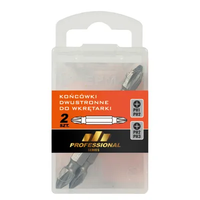 Grot, Bit Do Wkrętarki Dwustronna 65mm 2 szt. PH1-PH2,PH2-PH3 EPM
