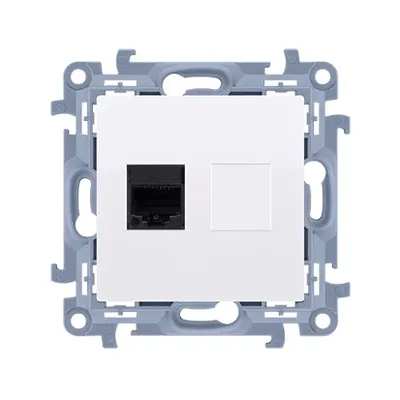 SIMON 10 Gniazdo Komputera RJ45 Pojedyńcze Kat 5E - Białe