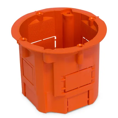 Puszka Instalacyjna 60x60 Głęboka VOLTEO - Pomarańczowa
