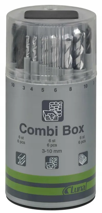 Zestaw Wierteł Combi Box 3-10MM. LUNA