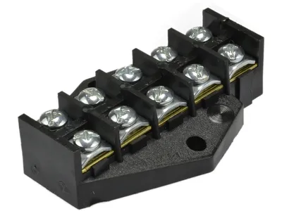 Listwa Zaciskowa, Pierścień Rozgałęźny 5X10MM2 - Czarny