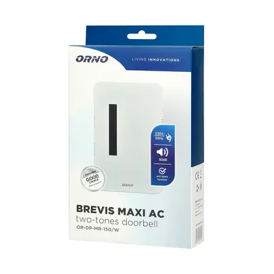 Dzwonek Elektromechaniczny Dwutonowy 230V Brevis Maxi ORNO - Biały