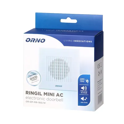 Dzwonek Elektroniczny Jednotonowy 230V Ringil Mini ORNO - Biały