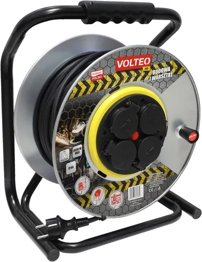 Przedłużacz Heavy Duty Metalowy Bęben 30m H05RR 3*1,5 IP44 VOLTEO