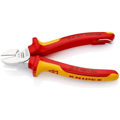 Szczypce Tnące Boczne Izolowane 160mm KNIPEX