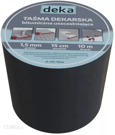 Taśma Uszczelniająca Dekarska Alubutyl 15CM*10MB - Czarny