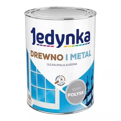 Emalia Alkidowa Do Drewna I Metalu Jasna 0,9l JEDYNKA - Szara