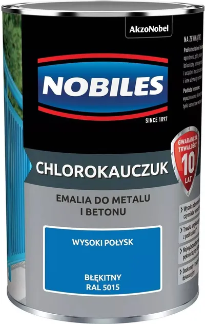 Emalia Chlorokauczukowa Błę Ral 5015 0.9l NOBILES - Niebieski
