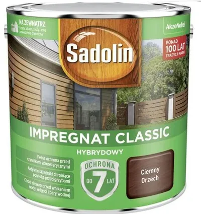 SADOLIN Impregnat Classic Hybrydow 7 Lat Orzech Ciemny 0.75l