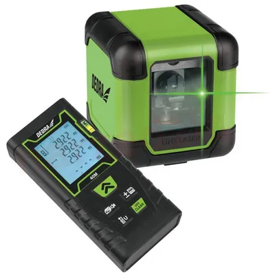 Zestaw Laser Krzyżowy Green + Dalmierz 40m DEDRA
