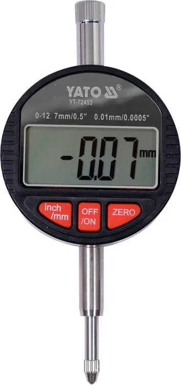 Czujnik Zegarowy Elektroniczny 0-12,7MM YATO