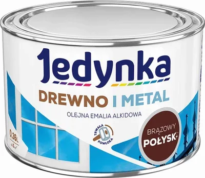Emalia Alkidowa Do Drewna I Metalu 0,36l JEDYNKA - Brązowa