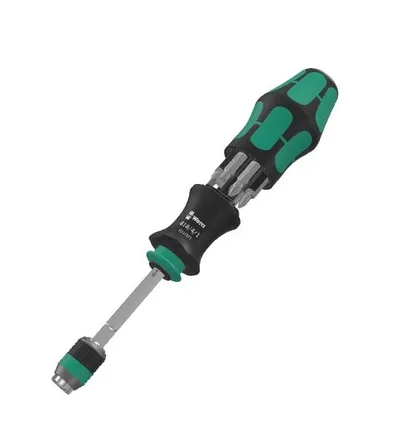 Rękojeść Z Uchwytem Do Grotów 1/4' Z Magnesem + 6 Grotów WERA