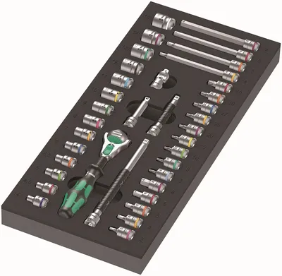 Wkładka Piankowa Zyklop 1/4'' 8000 A, Set 1, 37 Cz. WERA