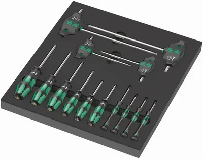 Wkładka Piankowa Z Wkrętakami Do Śrub I Wkrętów Torx 14CZ, WERA