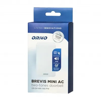 Dzwonek Gong Do Drzwi Przewodowy Brevis Mini Śnieżnobi 230V ORNO