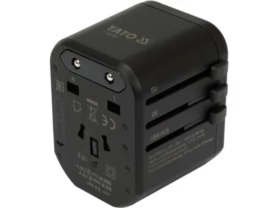 Adapter Podróżny Uniw. USB, USB-C 18W YATO